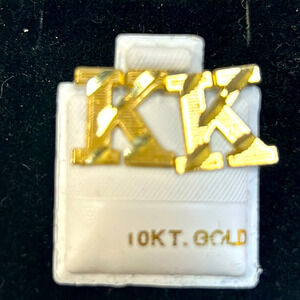 417363 10k K initial post earrings not preowned